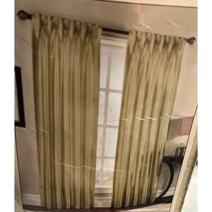 NEW 1 Curtain Panel 24" x 84" PARIS Pinch Pleat Panel, Bronze 100% Polyester